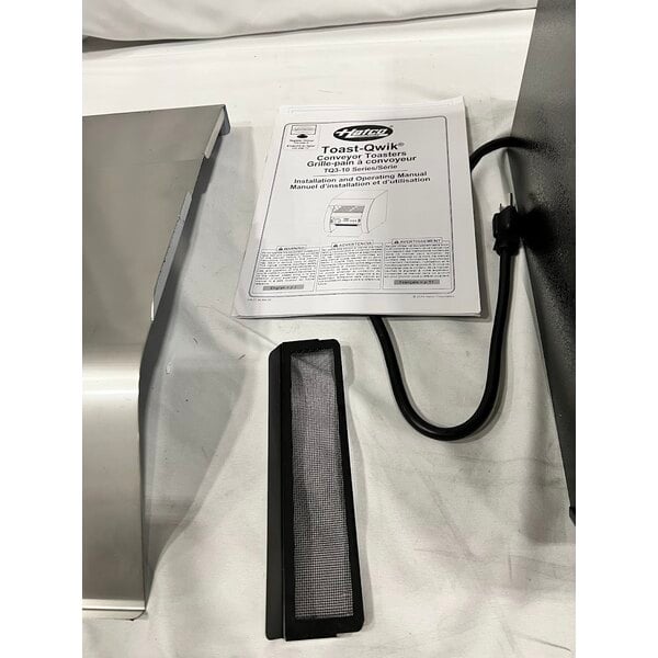 Scratch and Dent Hatco TQ3-10 Toast Qwik Black One or Two Side Conveyor Toaster with 2" Opening - 120V, 1780W