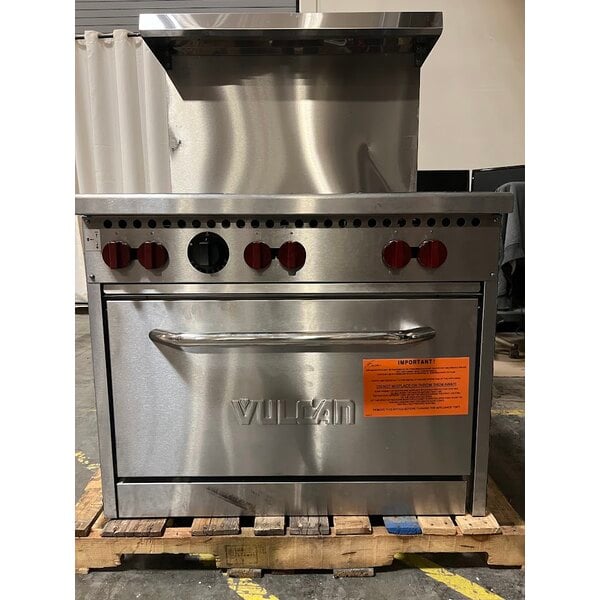 Scratch and Dent Vulcan SX36-6BN SX Series Natural Gas 6 Burner 36" Range with Standard Oven - 198,000 BTU