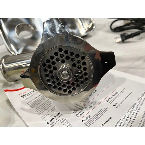 Scratch and Dent Avantco MG22R #22 Meat Grinder with Reverse Function - 110V, 1 1/2 hp