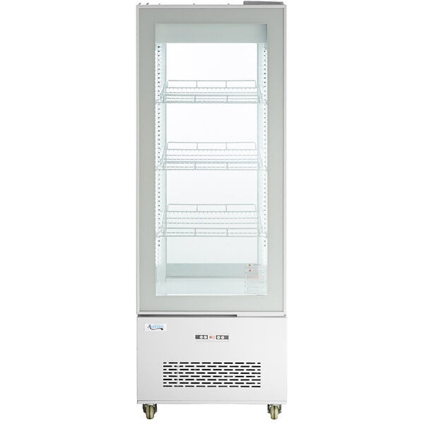 Scratch and Dent Avantco GD4C-15-HC White 4-Sided Glass Refrigerated Display Case