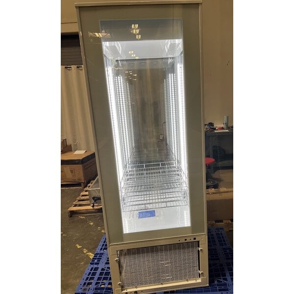 Scratch and Dent Avantco GD4C-15-HC White 4-Sided Glass Refrigerated Display Case