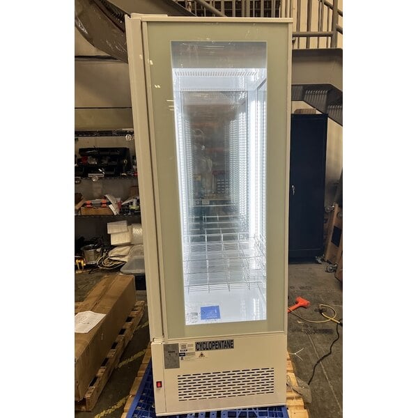 Scratch and Dent Avantco GD4C-15-HC White 4-Sided Glass Refrigerated Display Case