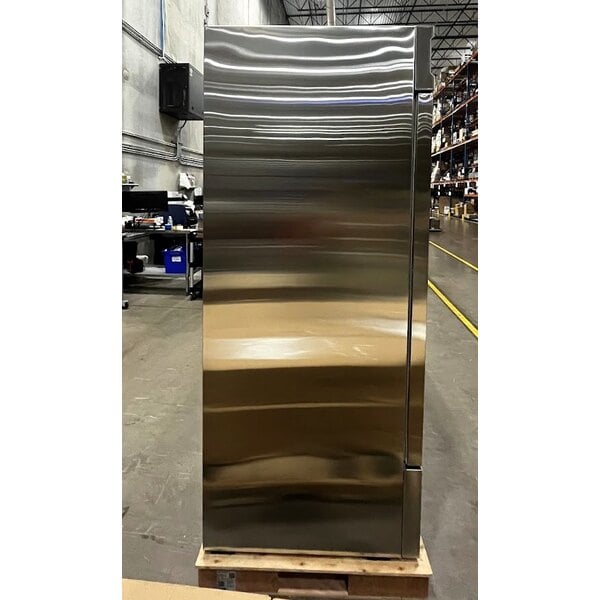 Scratch and Dent Avantco SS-3F-HC 81 5/16" Stainless Steel Solid Door Reach-In Freezer