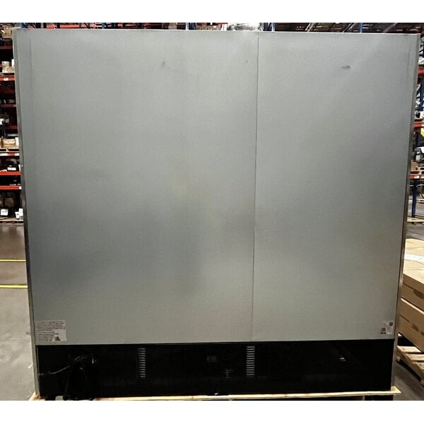 Scratch and Dent Avantco SS-3F-HC 81 5/16" Stainless Steel Solid Door Reach-In Freezer