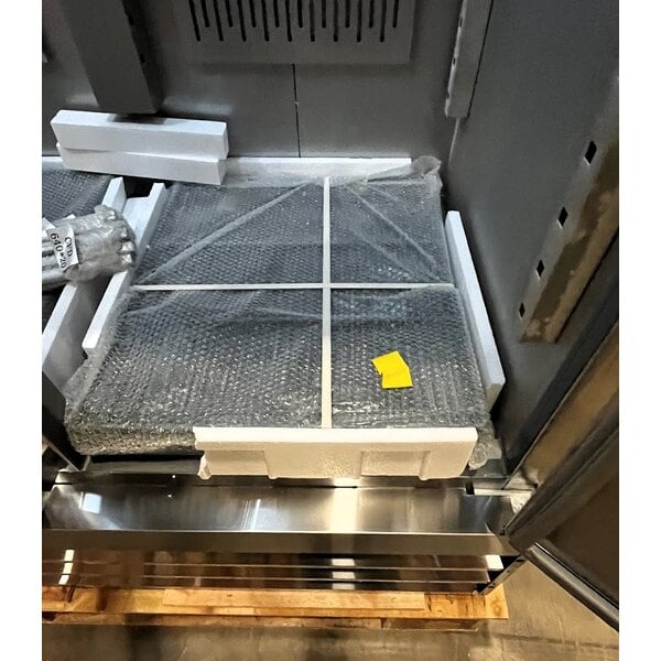 Scratch and Dent Avantco SS-3F-HC 81 5/16" Stainless Steel Solid Door Reach-In Freezer