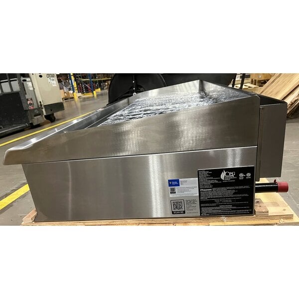 Scratch and Dent Cooking Performance Group GT-CPG-60-NL 60" Gas Countertop Griddle with Thermostatic Controls - 150,000 BTU