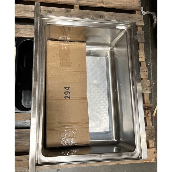 Scratch and Dent Regency 18" x 24" Underbar Ice Bin with 7 Circuit Post-Mix Cold Plate and Bottle Holders - 51 lb.