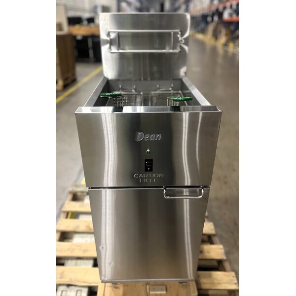 Scratch and Dent Dean by Frymaster SR114E Super Runner Economy 40 lb. Electric Floor Fryer - 208V, 1 Phase