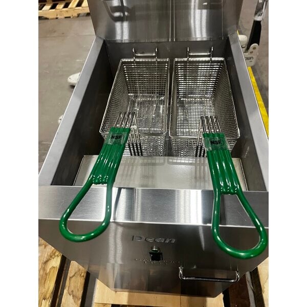 Scratch and Dent Dean by Frymaster SR114E Super Runner Economy 40 lb. Electric Floor Fryer - 208V, 1 Phase