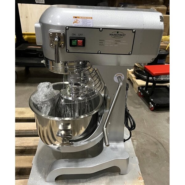 Scratch and Dent MainStreet Equipment CMIX20 20 Qt. Planetary Stand Mixer with Guard & Standard Accessories - 120V, 1 1/2 hp