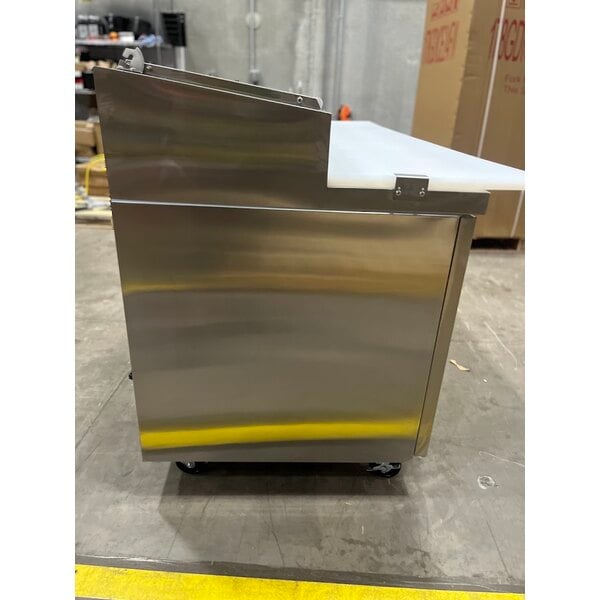 Scratch and Dent Avantco SSPPT-3I 94" 2 Door Refrigerated Pizza Prep Table with 2 Drawers
