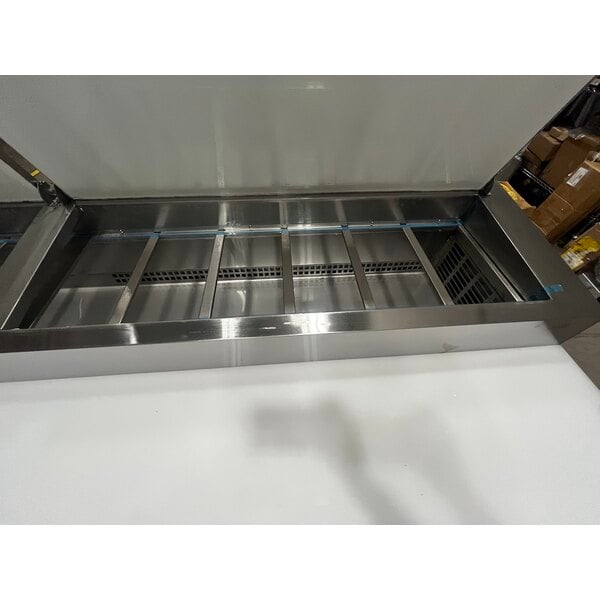 Scratch and Dent Avantco SSPPT-3I 94" 2 Door Refrigerated Pizza Prep Table with 2 Drawers