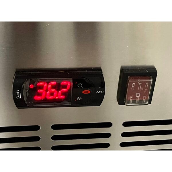 Scratch and Dent Avantco SSPPT-3I 94" 2 Door Refrigerated Pizza Prep Table with 2 Drawers