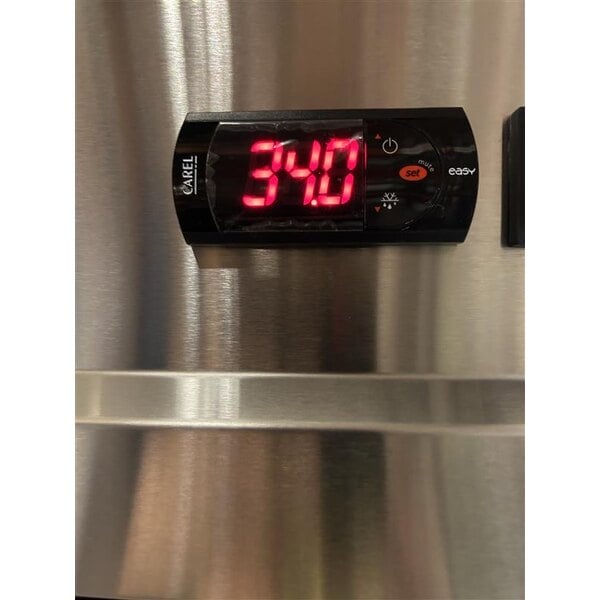 Scratch and Dent Avantco SS-3R-HC 81 5/16" Stainless Steel Solid Door Reach-In Refrigerator