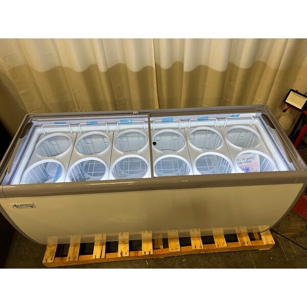 Scratch and Dent Avantco ADC-12-N 71" Customizable Ice Cream Dipping Cabinet