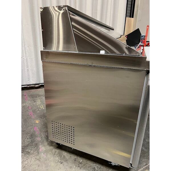 Scratch and Dent Avantco SS-PT-60M-HC 60" 2 Door Mega Top Stainless Steel Refrigerated Sandwich Prep Table