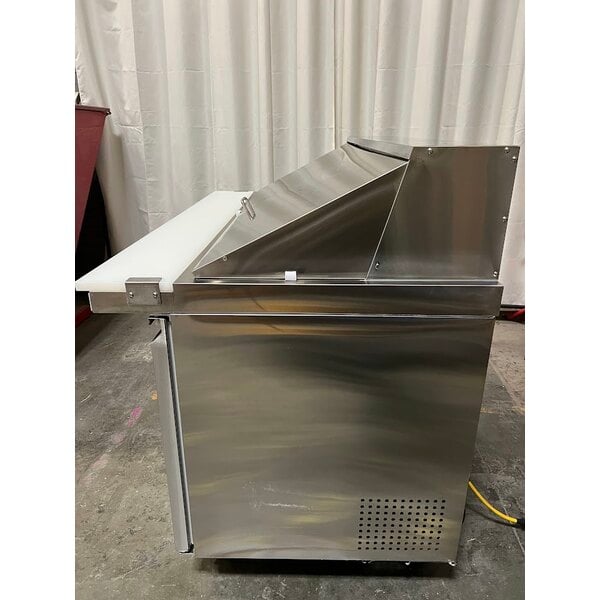 Scratch and Dent Avantco SS-PT-60M-HC 60" 2 Door Mega Top Stainless Steel Refrigerated Sandwich Prep Table