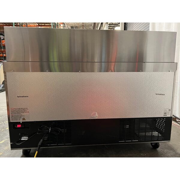 Scratch and Dent Avantco SS-PT-60M-HC 60" 2 Door Mega Top Stainless Steel Refrigerated Sandwich Prep Table