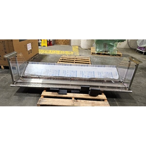 Scratch and Dent Eagle Group BS1-HT5 79" x 25 5/8" Stainless Steel Buffet Shelf with Sneeze Guard