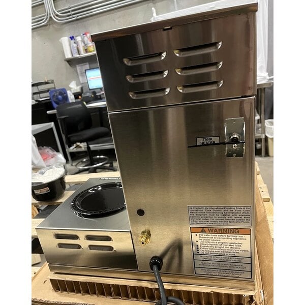 Scratch and Dent Bunn 12950.0212 CWTF15-3 12 Cup Automatic Coffee Brewer with 3 Lower Warmers and Hot Water Faucet - 120V