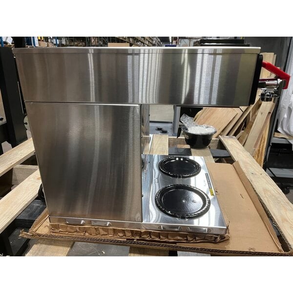 Scratch and Dent Bunn 12950.0212 CWTF15-3 12 Cup Automatic Coffee Brewer with 3 Lower Warmers and Hot Water Faucet - 120V