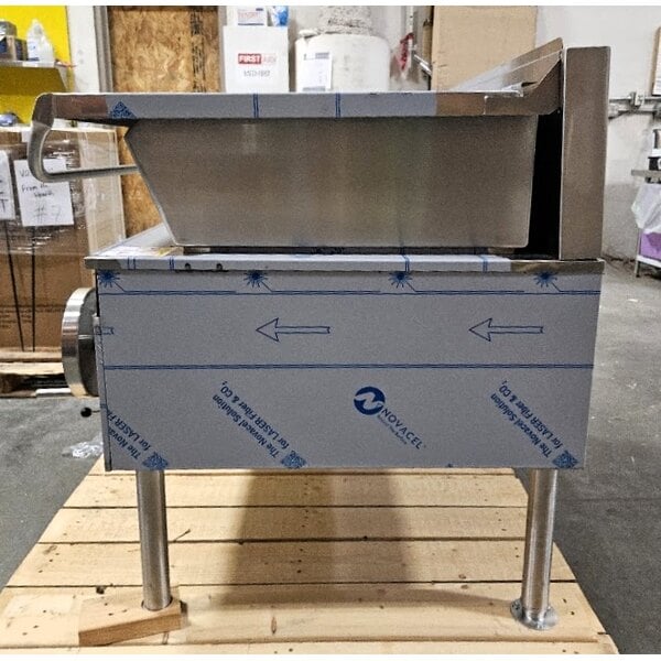 Scratch and Dent Cleveland SGL-40-TR Natural Gas 40 Gallon DuraPan Open Base Tilt Skillet - 130,000 BTU