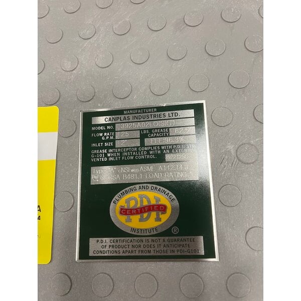 Scratch and Dent Endura 3925A02LO Lo-Pro 50 lb. 25 GPM Low Profile Grease Trap with 2" Hub