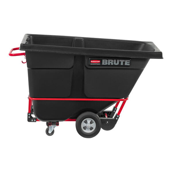Scratch and Dent Rubbermaid® FG130500BLA BRUTE Black 0.5 Cubic Yard Standard-Duty Tilt Truck / Trash Cart (850 lb.)