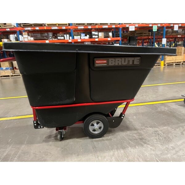Scratch and Dent Rubbermaid® FG130500BLA BRUTE Black 0.5 Cubic Yard Standard-Duty Tilt Truck / Trash Cart (850 lb.)