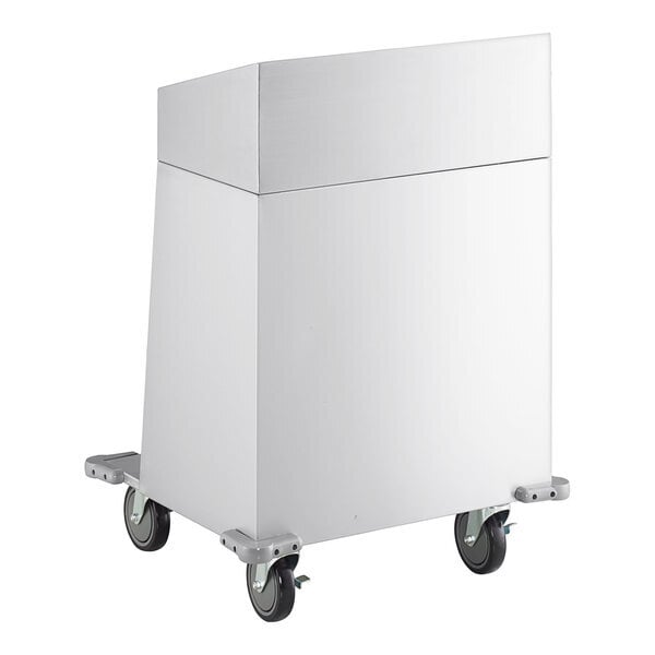 Scratch and Dent ServIt 24" Stainless Steel Flatware / Tray Cart with 12 Flatware Cylinder Capacity TSC-24