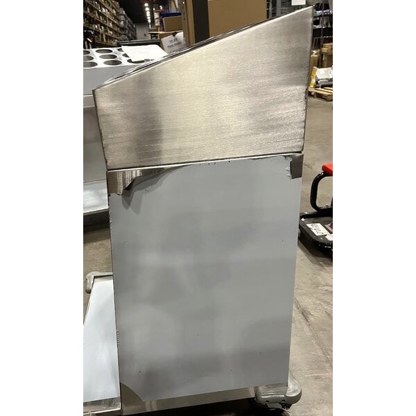 Scratch and Dent ServIt 24" Stainless Steel Flatware / Tray Cart with 12 Flatware Cylinder Capacity TSC-24