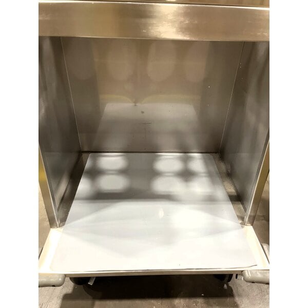 Scratch and Dent ServIt 24" Stainless Steel Flatware / Tray Cart with 12 Flatware Cylinder Capacity TSC-24