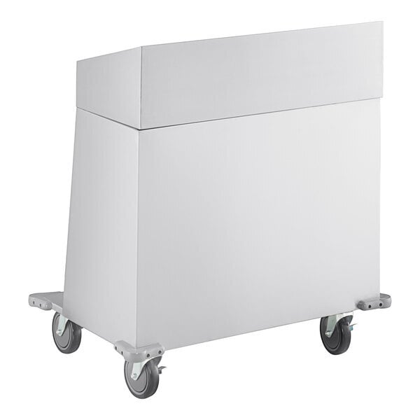 Scratch and Dent ServIt 32" Stainless Steel Flatware / Tray Cart with 18 Flatware Cylinder Capacity TSC-32