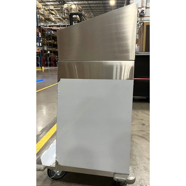 Scratch and Dent ServIt 32" Stainless Steel Flatware / Tray Cart with 18 Flatware Cylinder Capacity TSC-32