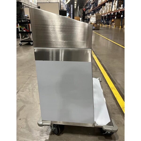 Scratch and Dent ServIt 32" Stainless Steel Flatware / Tray Cart with 18 Flatware Cylinder Capacity TSC-32