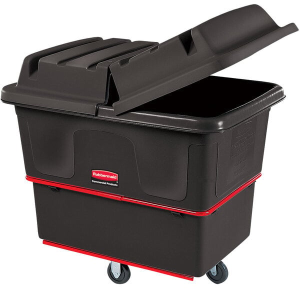 Scratch and Dent Rubbermaid® FG471200BLA Black 12 Cu. Ft. Utility Cube Truck (800 lb.)