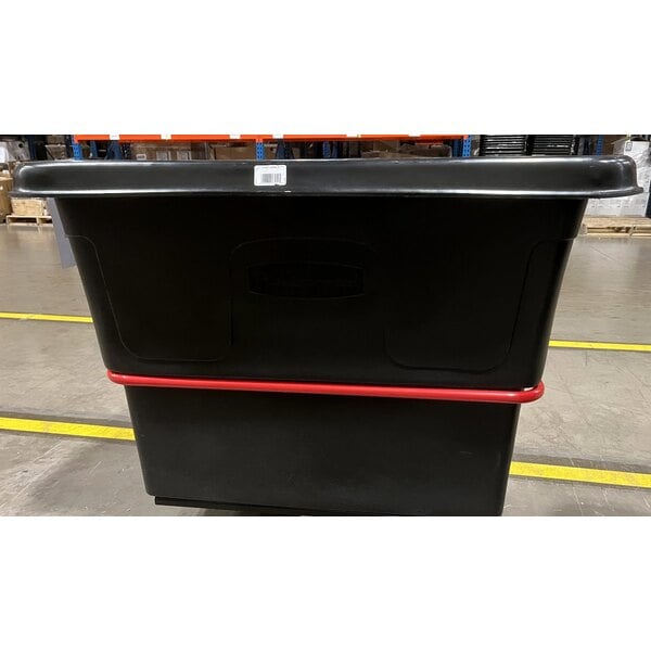 Scratch and Dent Rubbermaid® FG471200BLA Black 12 Cu. Ft. Utility Cube Truck (800 lb.)