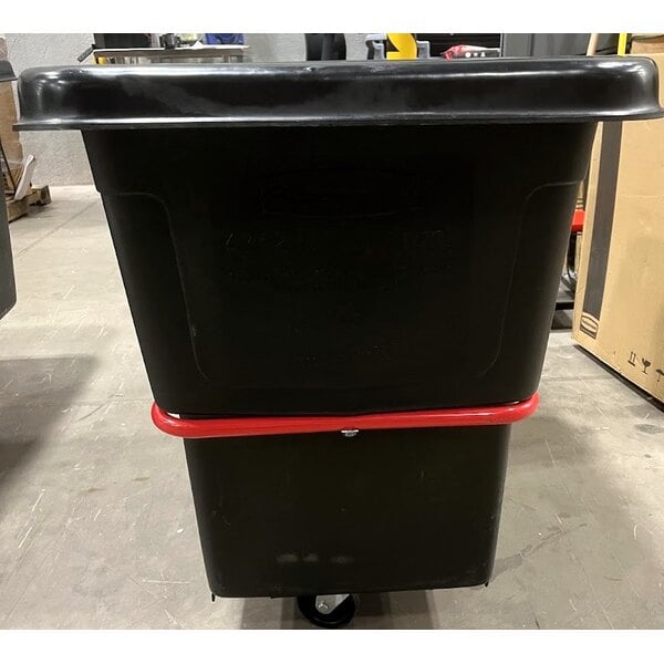 Scratch and Dent Rubbermaid® FG471200BLA Black 12 Cu. Ft. Utility Cube Truck (800 lb.)