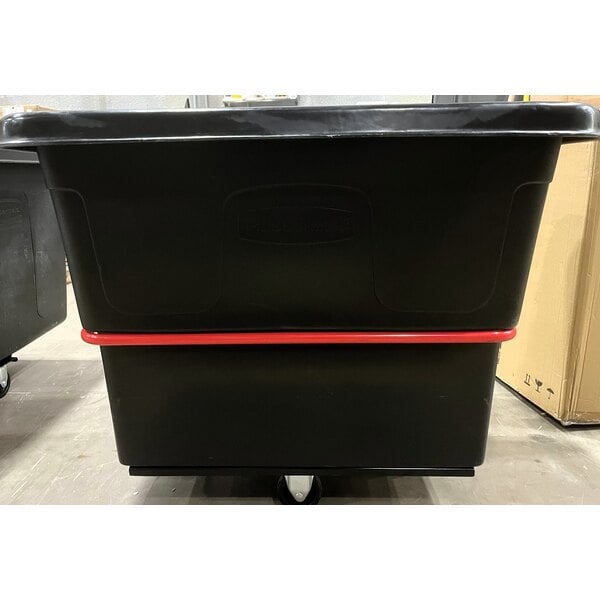 Scratch and Dent Rubbermaid® FG471200BLA Black 12 Cu. Ft. Utility Cube Truck (800 lb.)