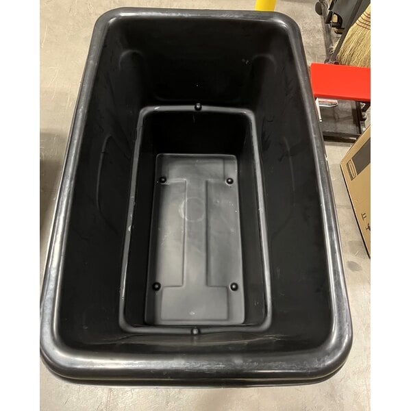Scratch and Dent Rubbermaid® FG471200BLA Black 12 Cu. Ft. Utility Cube Truck (800 lb.)
