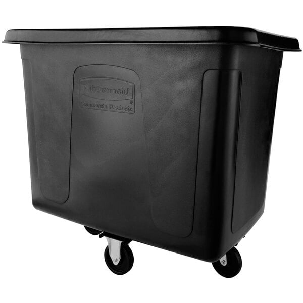 Scratch and Dent Rubbermaid® FG461200BLA Black 12 Cu. Ft. Bulk Cube Truck (400 lb.)