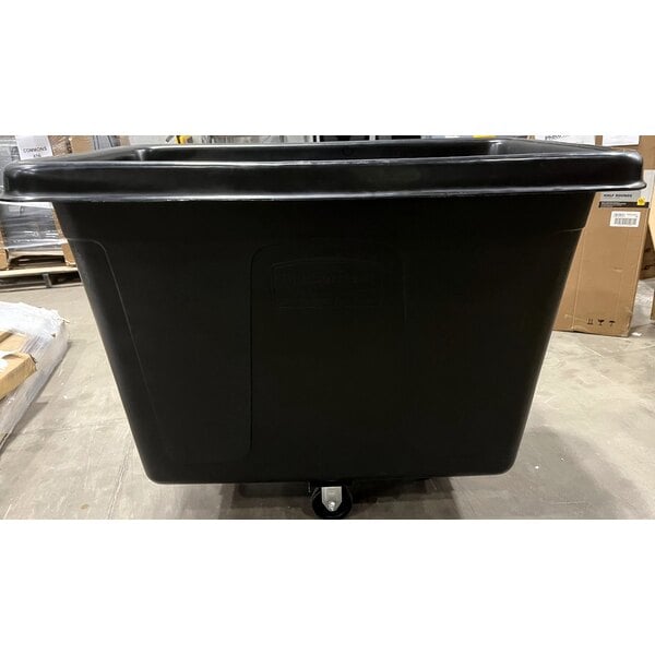 Scratch and Dent Rubbermaid® FG461200BLA Black 12 Cu. Ft. Bulk Cube Truck (400 lb.)