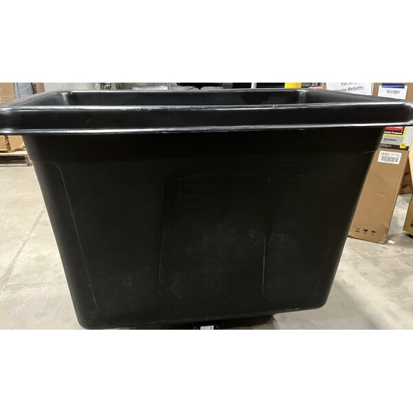 Scratch and Dent Rubbermaid® FG461200BLA Black 12 Cu. Ft. Bulk Cube Truck (400 lb.)