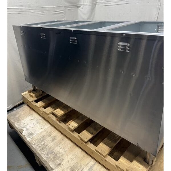 Scratch and Dent Eagle Group HT4CB-NG Spec Master Series Four Pan Open Well Natural Gas Hot Food Table with Sliding Doors - 14,000 BTU