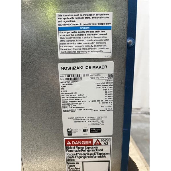 Scratch and Dent Hoshizaki KM-530MAK 30" Air-Cooled Modular Crescent Cube Ice Machine - 545 lb., 115V, 1 Phase