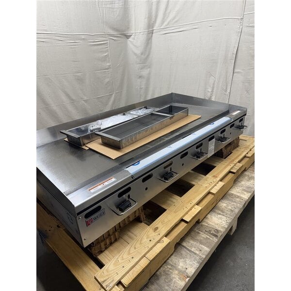 Scratch and Dent Wolf by Vulcan AGM60-NAT Natural Gas 60" Heavy-Duty Gas Countertop Griddle with Manual Controls - 135,000 BTU