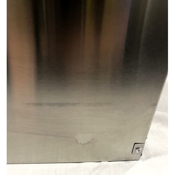 Scratch and Dent Rubbermaid® FGSH12SSPL Silhouettes Stainless Steel Designer Half Round Trash Can - 12 Gallon