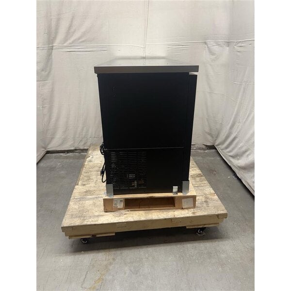 Scratch and Dent Avantco UBB-60G-HC 60" Black Counter Height Narrow Glass Door Back Bar Refrigerator with LED Lighting