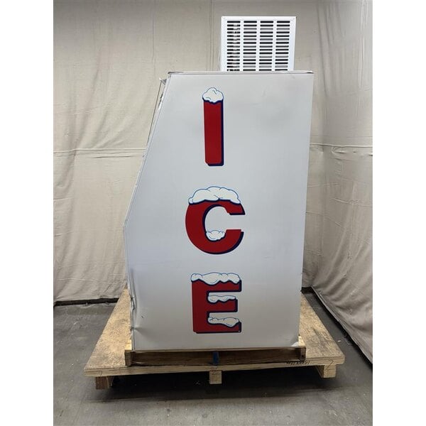 Scratch and Dent Leer 40ASL-R290 51" Outdoor Auto Defrost Ice Merchandiser with Slanted Front and Galvanized Steel Door