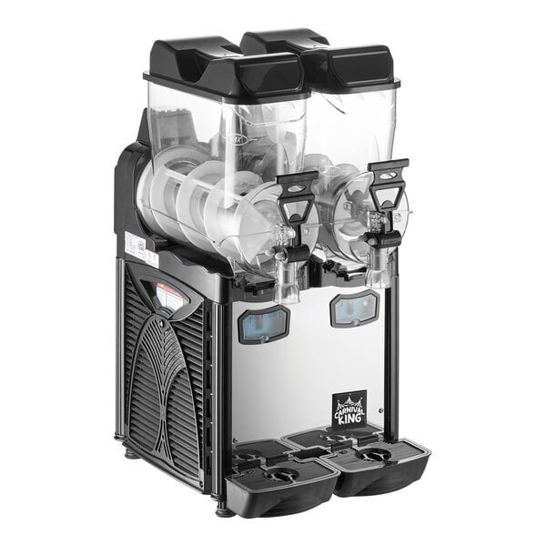 Scratch and Dent Carnival King Double 2.6 Gallon Pourover Granita / Slushy / Frozen Beverage Machine - 120V